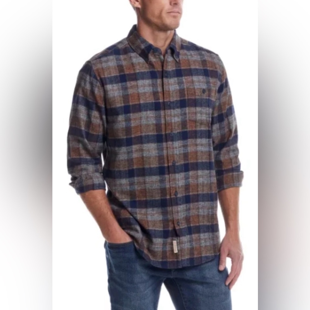 NWT Weatherproof Vintage Men's Lightweight Plaid Flannel Shirt Multicolor XXL